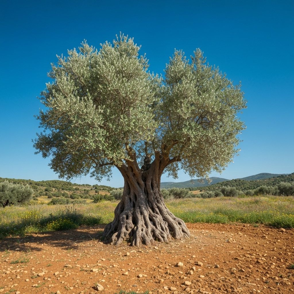 Ancient olive tree representing longevity and stability