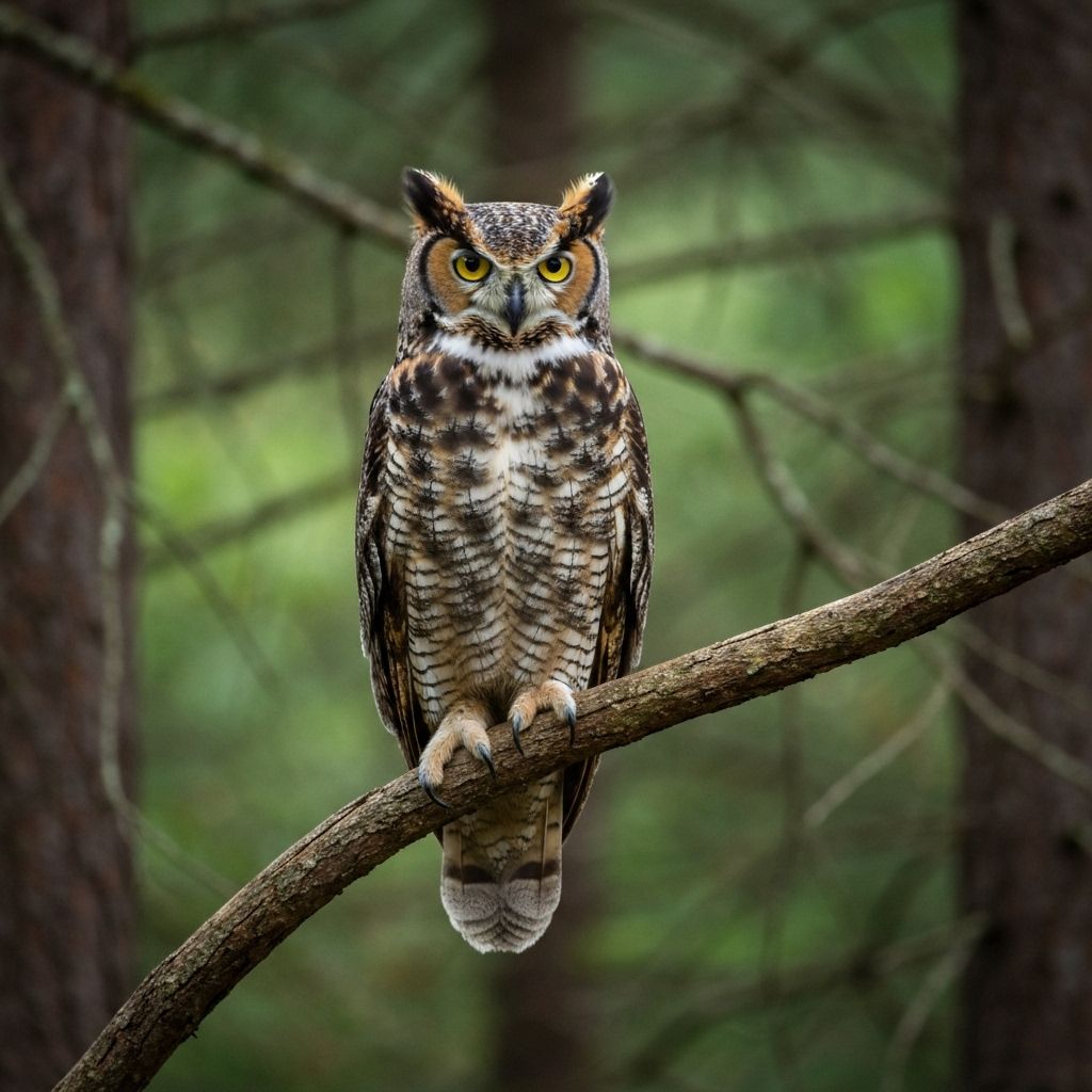Wise owl representing insight and careful observation